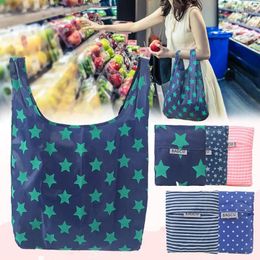 Storage Bags Shopping Bag Eco-friendly Folding Reusable Portable Shoulder Hand Polyester Foldable Shop For Travel Grocery Market