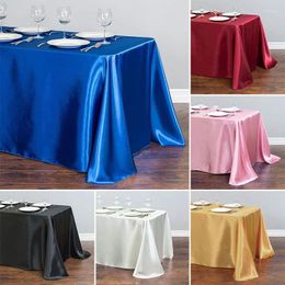 Table Cloth Satin Solid Colour Tablecloth Cover Wedding Party Event El Restaurant Banquet Dinner Home Decor Supply