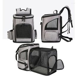 Cat Carriers Bag Outdoor Travel Large Capacity Breathable Dog Cage Portable Foldable Expandable Pet Accessories Backpack