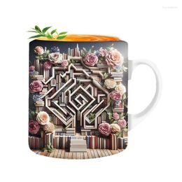 Mugs Ceramic Book Mug Novelty Coffee For Lovers 3D Bookshelf Cup 350ml Library Shelf Bookish Bookworm Gift Mom Dad