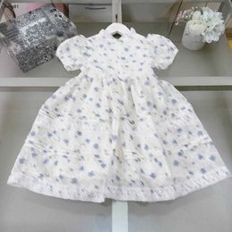 Brand designer kids clothes girls dresses Cotton baby skirt lace Princess dress Size 90-150 CM Lace flower child frock 24Mar