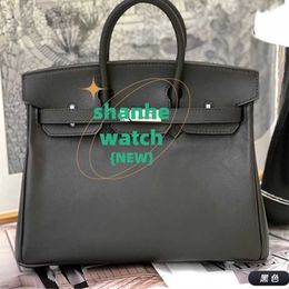 Original Tote Bag 2024 sw Baotou Layer Calfskin Fashion One Shoulder Handheld Commuter Casual Buckle Style Womens