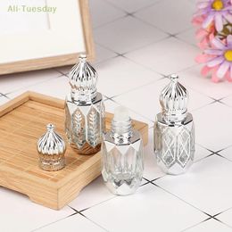 Storage Bottles 6ml Glass Roller Bottle Mini Essential Oil Container Portable Perfume Silver Empty