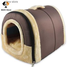 kennels pens Indoor dog house with soft and comfortable dog hole bed foldable detachable and warm house nest with padding suitable for small and mediumsized feline sh