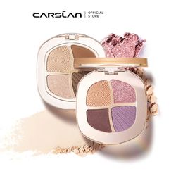 CARSLAN Big Eyes 4 Colour Eyeshadow Palette High Qulity Pigment Brown Nude Matte Shimmer Glitter Smoky Eye Shadow Makeup Cosmetic 240318