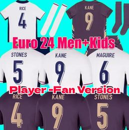 24 25 Euro Cup EnglandS jersey BELLINGHAM home away 23 Soccer Jerseys RICE SAKA FODEN RASHFORD STERLING STONES GREALISH KANE Men Kids fan