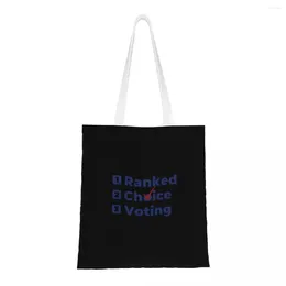 Shopping Bags Ranked Choice Voting 123 Canvas Bag Folding Women Shoulder Fashion Travel Handbag