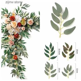 Faux Floral Greenery 20Pcs Artificial Leaves Willow Leaf for Home Decor Garden Wedding Marriage Decoration Fake Plant Craft Garlands Gift Accessories Y240322