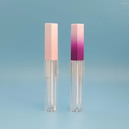 Storage Bottles Empty 5ml Gradient Pink Purple Hexagonal Lip Gloss Tube Cosmetic Container Bottle 36pc