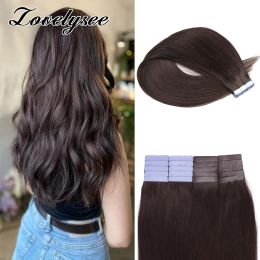 Extensions 2.5G/Pcs Tape In Hair Extensions Human Hair Double Weft Straight 100% Remy Hair Tape In Russian Human Hair Extensions For Women