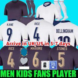 Englands BELLINGHAM Soccer Jerseys 2024 Euro Cup National Team TOONE Football Shirt WHITE BRIGHT KANE STERLING RASHFORD SANCHO GREALISH Women Men Kids Kit