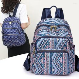 School Bags 2024 Women Printed Backpack Oxford Cloth Good-looking Casual Lightweight Canvas Internet Celebrity Durable Trendy