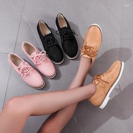 Casual Shoes Fashion Large Size Women 2024 Roman Round Toe Lace Up Flat Bottom Single For Zapatos De Mujer