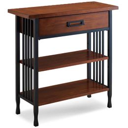 Leick Home SINCE 1912 Iron Hall Bookcase with Drawer Storage