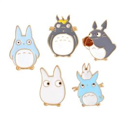 Cute Chinchilla Brooch Pins for Jackets, Denim, and Bags - Cartoon Animal Jewellery Gift - My Neighbour Totoro Inspired LL