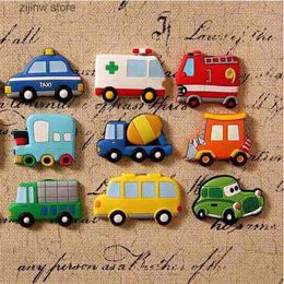 Fridge Magnets 5 creative cartoon car refrigerator magnets suitable for children small-sized silicone magnetic refrigerator magnets animal magnets Y240322