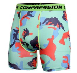 Whole 2019 New Fashion Summer Camouflage Bermuda Shorts Fitness Men Cossfit Bodybuilding Tights Camo Shorts Compression Shorts313y9594002