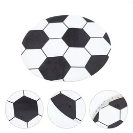 Party Supplies Cleats Round Rug Soccer Shoes Front Door Floor Mat White Football Carpet Rounded Child