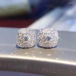 Stud Earrings DRlove Bling Women Simple Design Modern 2024 Female Full Zirconia Fancy Girl Gift Fashion Jewellery