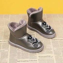Boots Women's Shoes Snow Boots 2021 New Winter Warm Thicksoled Nonslip Fashion Thickening Plus Velvet Bear Embroidery Cotton Shoes