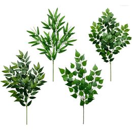 Decorative Flowers Artificial Plants Products Imitation Green Indoor Flower Arrangements Ornaments Home Decoration Money Leaf Handles