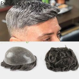 Toupees Toupees Skin PU With Scallop Front Transparent Toupee Men Natural Human Hair Capillary Prosthesis Hair Replacement System For Men