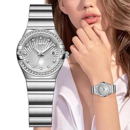 Wristwatches LIGE Reloj Fashion White Diamond Ladies Watch Top Wrist Simple Women Dress Small Relogios Feminino