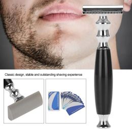 Blade Men 's Manual Razor Retro Safety Shaver Set Stainless Steel Beard Shaping Template Handheld Razor Beard Trimming Tool Barberia