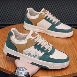 summer mens board shoes burst leisure sports skateboard breathable young office workers fashion 240318