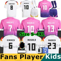 2024 Germania Hummels Gnabry Soccer Maglie Kit Coppa Europea 24 25 Kroos Werner Draxler Reus Muller Musiala Men Shirts Kids Kits Fan Fan Player Versione