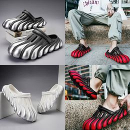 New Sandals Painted Five Claw Golden Dragon EVA Hole Shoes Thick Sole Sandals Summer Beach Men's Shoes Toe Wrap Breathable Slippers GAI 40-45