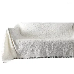 Blankets Full Covers Cloth Home Soft White Decorative T-type Checksand Sofa Towel Art Couch Cover Knitting Thread Blanket