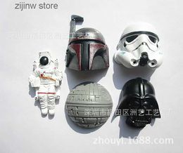 Fridge Magnets Creative spacecraft UFO space war refrigerator magnet soul warrior helmet astronaut planet 3D Modelling magnet home decoration Y240322