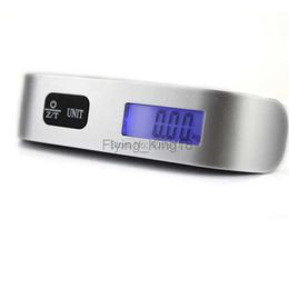 Household Scales 50kg 10g Travel Luggage Scale Digital LCD Electronic Portable Luggage Weight Scales Silver Travel Steelyard With Strap 240322