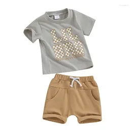 Clothing Sets Toddler Baby Boy Summer Clothes Short Sleeve T-shirt Jogger Shorts Little Brother Big Outfit