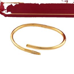 Ca Nail für Damen, Gold-Armbänder, High-End-Diamant, modisches Edelstahl-Armband, Designer-Schmuck, Geschenk