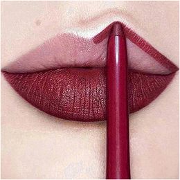 Waterproof Matte Lipliner Pencil Sexy Red Contour Tint Lipstick Lasting Non-stick Cup Moisturising Lips Makeup Cosmetic 12Color A92