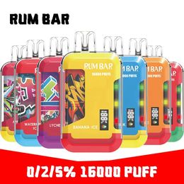 2024 Newest disposable vapes Rum bar 16000 puffs rechargeable vapor vape desechable pods device kits pre-filled 21ml vaporizer vaper desechable