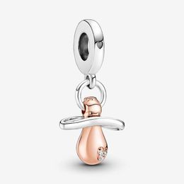 Baby Pacifier Dangle Charm Pandoras 925 Sterling Silver Luxury Jewelry Cute Charm Set Bracelet Making charms Designer Necklace Pendant Original Gift Box wholesale