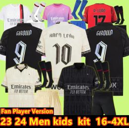 REIJNDERS 23 24 PULISIC Futebol Jerseys GIROUD DE KETELAERE RAFA LEAO REBIC AC MILANS Camisa de futebol Terceiro 4º Homens Kit Kit Uniformes 2023 2024 KOCHE LOFTUS-CHEEK THEO