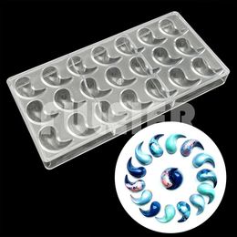 3D Polycarbonate Chocolate Mold Chinese style YIN YANG Baking BonBon Sweets Candy Mold For Chocolate Pastry Tools Tray Moulds 240311