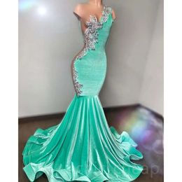 Aso Ebi Lace Árabe Cristais Prom Vestido Sheer Neck Sereia Noite Formal Festa Segunda Recepção Vestidos de Noivado de Aniversário Vestidos Robe De Soiree ZJ es