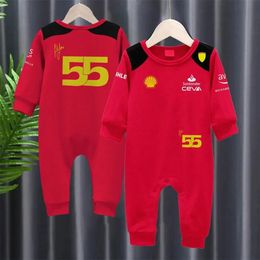 Season Racing 75 Model 16 55 Driver Baby Jumpsuit Red Extreme Sports Fan Romper Indoo 240304