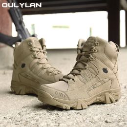 Shoes Army Tactical Boots Mens Military Desert Waterproof Work Safety Shoes Training Climbing Hiking Shoes Men Outdoor Camping Boots