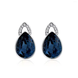 Stud Earrings ER-00181 Korean Crystal Wedding Gift Water Drop Earing Fashion Jewelry 2024 Items Women Wholesale In Bulk