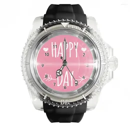 Wristwatches Fashionable Transparent Silicone White Watch Heart Pattern Watches Men's And Women's Quartz Sports Wrist