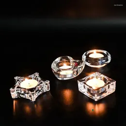 Candle Holders Clear Glass Holder Tea Lights Tealight Small Cup Romantic Dinner