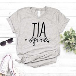 Women's T-Shirt Tia Squad Womens T-shirt Cotton Casual Hippie Funny T-shirt Gift Ladies Yong Girl Top Tee 90s Straight Boat ZY-324 240322