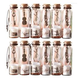 Storage Bottles Mini Glass With Cork 12pcs Message In DIY Jars Vials Gift Festival Celebration Indoor Bottle Ornaments