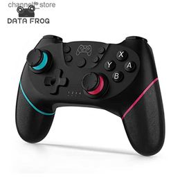 Game Controllers Joysticks DATA FROG Wireless Controller Compatible-Nintendo switch Adjustable Turbo with 6-Axis Vibration Gamepad For PC/NS Lite ConsoleY240322